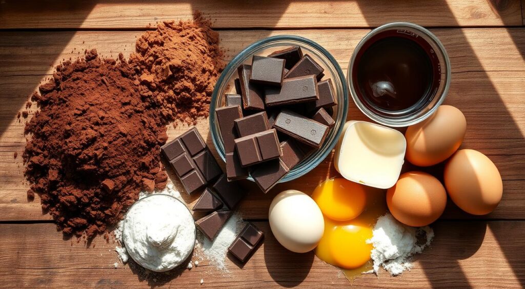 ingredientes bolo de chocolate