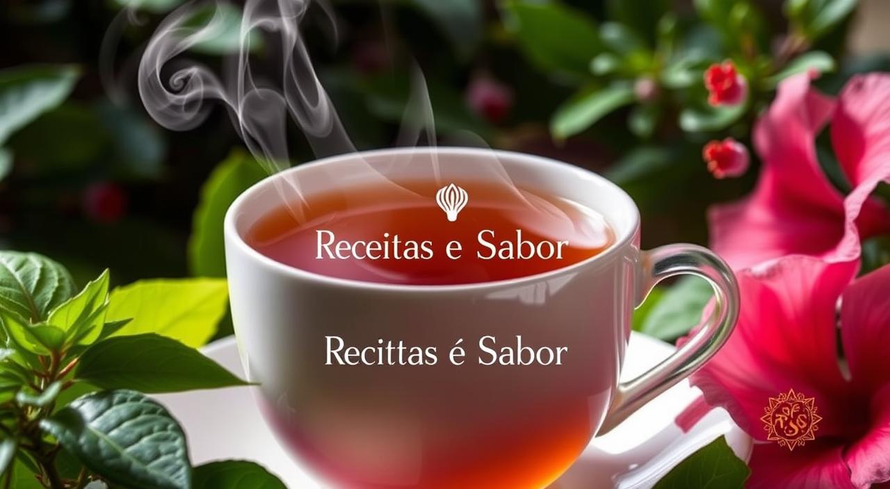 Chá de folha de amora e hibisco