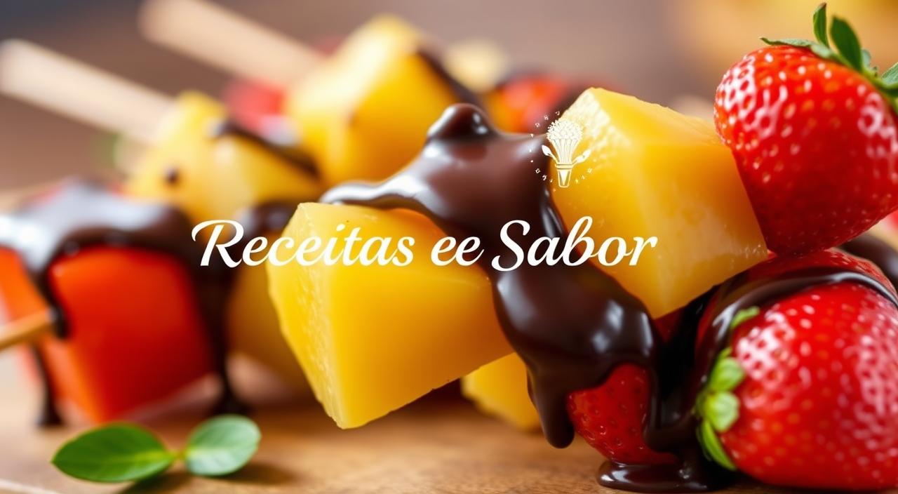 ReceitasParaCriancas: Espetinho de Frutas com Calda de Chocolate