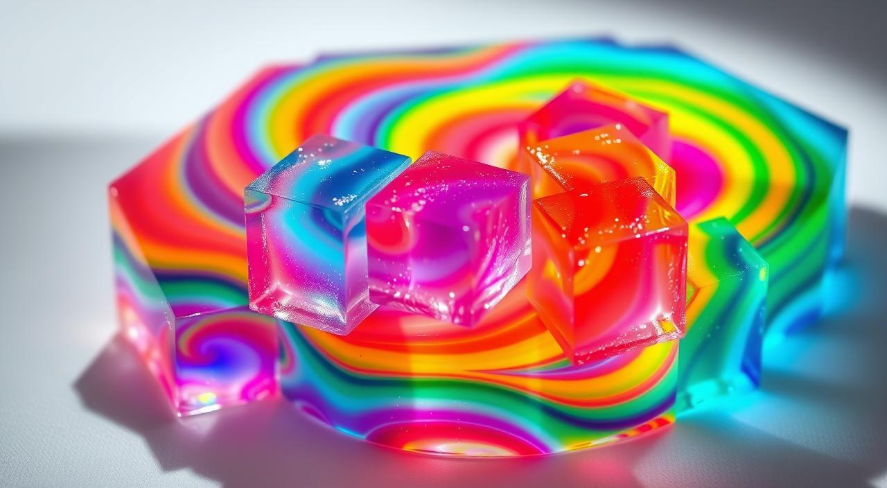 ​Gelatina Mosaico ou Gelatina Arco-Íris: