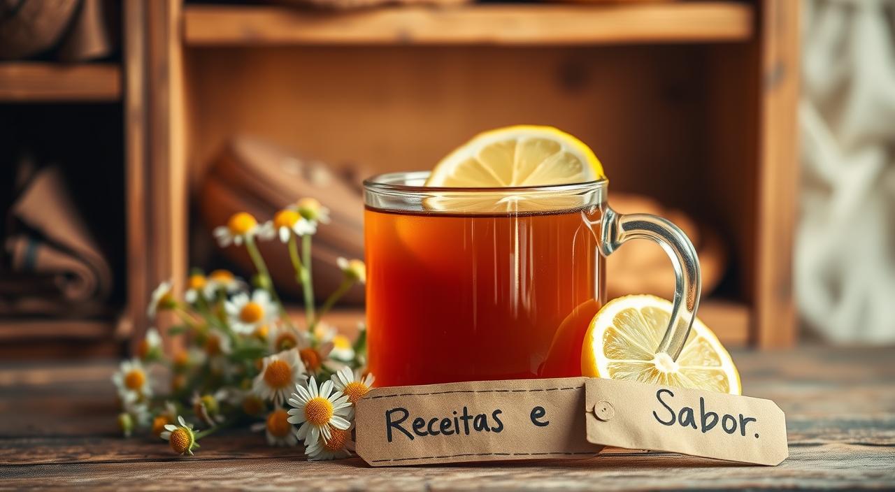 Chá de Camomila com um toque de Mel e Limão.